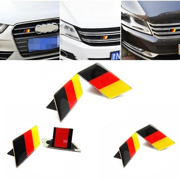 1 zestaw Niemiecka Flaga Kratka Godło Ikona dla Volkswagen Scirocco GOLF 7 Golf 6 Polo GTI VW Tiguan do Audi A4 A6 Akcesoria Samochodowe