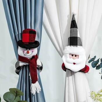 1szt Świąteczny Koc Kurtyna Klamra Santa Snowman Wesołych Świąt Dekoracji Domu Wysokiej Jakości Flaneli Dekoracji Domu