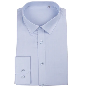2021 Klasy Premium, Odporne Na Zmarszczek Biznesowe Koszule Dla Mężczyzn, Niebieskie Cienkie Męskie Koszule Z Długim Rękawem, Koszulka Homme Manche Longue