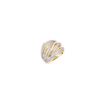2021 Lipiec Pierścienia Na Palec Kobiety Okrągły Kryształ Cezar Pierścień Złoty Kolor Etniczne Dekoracje Ślubne Pierścień