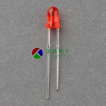 3 mm czerwone włosy, czerwone podświetlenie krótkie nożne lampy akrylowe F3 czerwona led dioda 3AR2SD10 sprzedaż bezpośrednia z fabryki