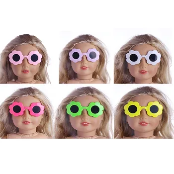 5 Kolorów okulary w kształcie Kwiatu, Styl Wypoczynku, Idealny Dla 18-calowych amerykańskich i 43-centymetrowych lalek akcesoria, zabawki dla dzieci, Prezenty