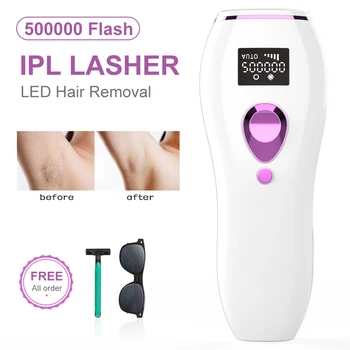 500000 lamp LCD-depilacja laserowa Profesjonalny Stały IPL Laserowy Depilator Ipl dla kobiet bezbolesne środek do usuwania włosów mach