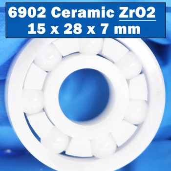 6902 w Pełni ceramiczne łożysko ( 1 szt.) 15*28*7 mm ZrO2 Materiał 6902CE Wszystkie cyrkonu ceramiczne łożyska kulkowe 6902