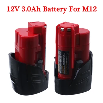 Akumulator 12V 3.0 Ah 3000mAh dla Bezprzewodowych narzędzi Milwaukee M12 XC 48-11-2402 48-11-2411 48-11-2401 MIL-12A-LI