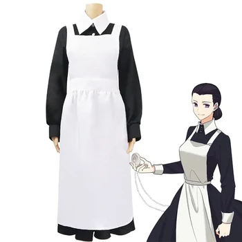Anime Obiecany Neverland Isabella Cosplay Kostium Kawiarni Czarna Sukienka Pokojówki Restauracja Tematyczna Uniform Pokojówki
