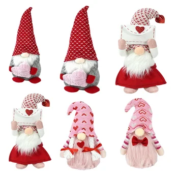Anonimowa Krasnolud Pluszowe Lalki do Ślubu boże Narodzenie Walentynki Dekoracji Domu Świąteczne Ozdoby Prezenty na Nowy Rok Nordic Lalka