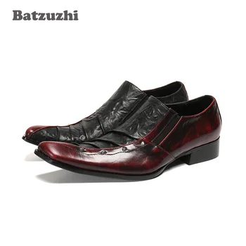 Batzuzhi/modne męskie moda buty; skórzane męskie moda buty bez zapięcia z miękkiej skóry; biznesowe, wieczorowe i ślubne buty; męskie!