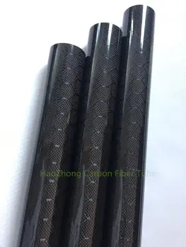 Błyszczący rolka z łbem rurką / wałem z włókna węglowego o średnicy 30 mm x 28 mm x 1000 mm (ścianki 1,0 mm)
