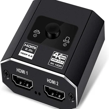 Dwukierunkowy przełącznik HDMI, dwa w jednym wyjściu, konwerter HD dwa w jednym, dwa w jednym wyjściu, wsparcie 4k60