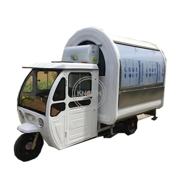 Elektryczny Trójkołowy 2,2 m Dla Dorosłych Mobilny Żywności Ciężarówka Z Przyczepą Kawowy Bar Bubble Tea Hot-Doga Lody Wózek Do Sprzedaży 