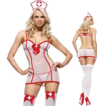 Erotyczna uniform pielęgniarki cosplay mundurki szkolne cosplay sex gra odzież garnitur kostium seksowna bielizna towary erotyczne dla dorosłych