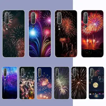 Etui do telefonu Fireworks dla Samsung S21 A10 dla Redmi Note 7 9 Huawei P30Pro Honor 8X 10i etui