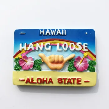 Hawajski magnes naklejki na lodówkę podróży niezapomniane dekoracyjne diy amerykańska trójwymiarowa malowane z żywicy