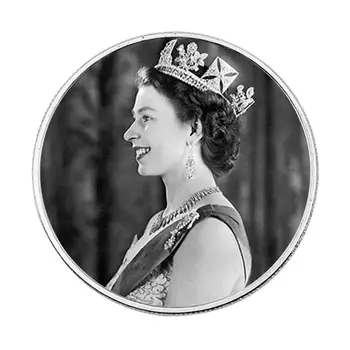 Jej Wysokość Królowa Elżbieta II Złote/Srebrne Monety Okolicznościowe Królowa Rodzina Królewska Kolekcjonerska Moneta Królowa Pamiątka Prezent