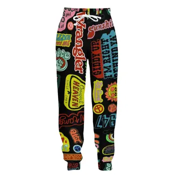 Jumeast Jogger Dorywczo Sportowe Spodnie Baggy Spodnie Dla Mężczyzn Śmieszne Hip-hop Graffiti Męskie Proste Spodnie Meble Odzież Sportowa Spodnie
