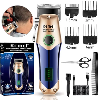 Kemei 2620 profesjonalna maszynka do strzyżenia włosów z długą żywotnością automatyczna szlifierka olej maszynka do strzyżenia włosów USB szybkie ładowanie fryzjer elektryczna maszynka do strzyżenia włosów