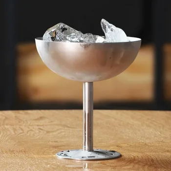 Kieliszek koktajlowy ze stali nierdzewnej, pasek przekąska, danie do szampana, metalowa коктейльная kubek na wysokim obcasie