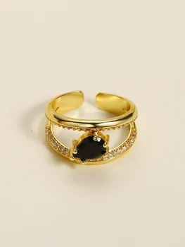 Kochanek Prezenty Serce Pierścienie dla Kobiet Romantyczna Moda Cyrkon Inkrustowane Pierścień Rocznica poprawiny Biżuteria Akcesoria
