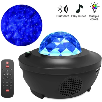 Kolorowy Projektor Nieba Blueteeth USB, Sterowanie Głosowe Odtwarzacz Muzyczny Led Romantyczna Lampa Prezent Na Urodziny