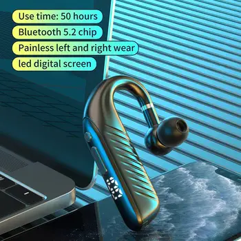 M6 zestaw Słuchawkowy Bluetooth Jedną Słuchawkę Cyfrowy Wyświetlacz Led Wodoodporne Słuchawki 5,2 Bluetooth HD Wyzwanie Biznesowe zestaw Słuchawkowy Hurtowych
