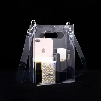 Mini-Przezroczysta torba na Ramię z PVC Z Odpinanym Paskiem, który jest Dostępny Na Zamówienie