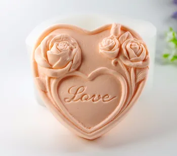 Miłość Róża Formy Rzemiosło Sztuka Silikonowe 3D Formy Do Mydła Rzemieślnicze Formy DIY Handmade Formy Do Świec S375