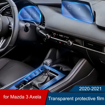 Motoryzacja przezroczysta folia ochronna folia do dekoracji samochodu Mazda 3 Axela central control gear film 2020 2021