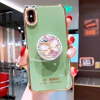 Motyl stoisko Iphone11 mobile shell telefon urządzony w luksusowym stylu królowa moda ekskluzywny rhinestone błysk diamentu all inclusive anty-jesień