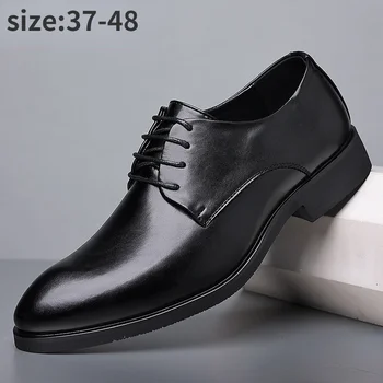 Męskie buty z miękką podeszwą, uzupełnia uniwersalne obuwie, męskie biznesowa wieczorne wzorcowy młodzieżowa casual buty męskie w stylu brytyjskim