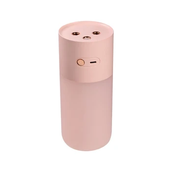 Nawilżacz Powietrza Aromaterapeutyczny Dyfuzor 400 ml Dyfuzor Olejku Bezprzewodowy Akumulator, Dwukanałowy Spray, Różowy
