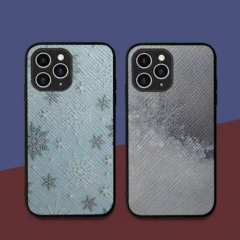 Nowy Gorący Świąteczny Etui do Telefonu z płatki Śniegu, Sztywny Skórzany Pokrowiec do iPhone 11 12 13 Mini Pro Max 8 7 Plus SE 2020 X XR XS Coque