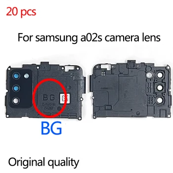 Oryginalny A02s Tylna Tylna Kamera Obiektyw Szkło z Ramką Uchwyt Do Samsung A02S A025 Kamera Ramka Naprawy, części Zamienne, Części Zamienne