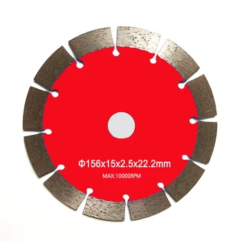 Ostrze 156mm diamentowej piły sedno 22.22 mm koloru czerwonego kamienia cementu поделило na segmenty i marmur ciie wysokiej jakości