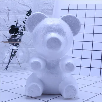 Pianka PE Niedźwiedź Symulacja Polistyren, Niedźwiedź, Królik Pies do PE Róża Sztuczny Kwiat Głowy Prezent na Walentynki DIY Handmade Craft