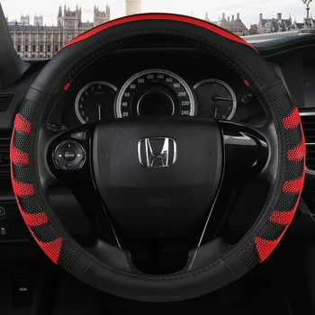 Pokrowce na Kierownicę z Imitacji Skóry do Honda Accord City Civic Fit Brio CRV HRV Mobilio Odyssey Akcesoria