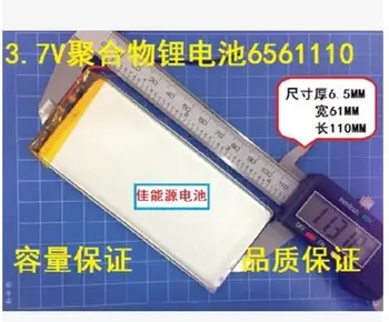 Polimerowa 3,7 v bateria litowa 6561110 3000 mah mobilna moc LED Tablet Akumulator Litowo-jonowe