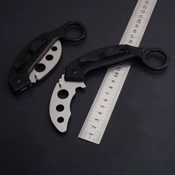 Składany nóż z pazurami 440Cblade G10 uchwyt Do ćwiczeń na świeżym powietrzu Turystyczne Treningowe Noże Do przetrwania Na Świeżym powietrzu EDC Narzędzia