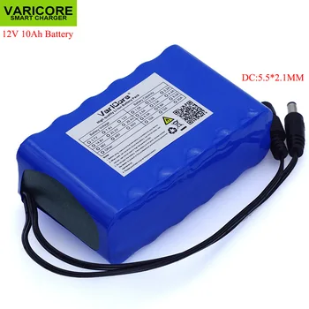 VariCore 12v 10Ah 18650 akumulator litowo-jonowy 10000 mah z Zabezpieczeniem obwodu BMS Opłata Dc 5,5*2,1 mm o dużej pojemności awaryjnego zasilania