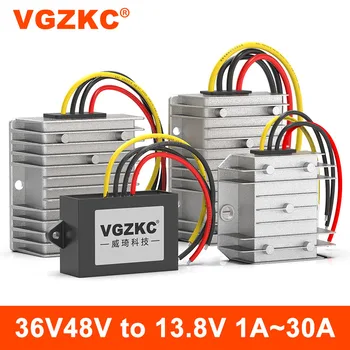 VGZKC 36V48V do 13,8 v 5A ~ 30A DC step-down moduł 30-60 v do 13,8 v samochodowy przetwornik mocy transformatora