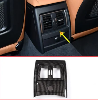 Włókno węglowe ABS Chromowane Wnętrze Tylnej Kanapy Klimatyzacja Na Wyjściu Wentylacyjny Pokrywa Nakładka Do BMW 3 4 Serii GT F30 F34 2013-2018