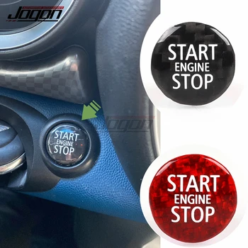 Włókno węglowe Samochodowy Silnik Start Stop Przycisk Naklejka Nakładka Do MINI Cooper Mini Cooper R55 R56 R57 R58 R59 R60 R61 2007-2016