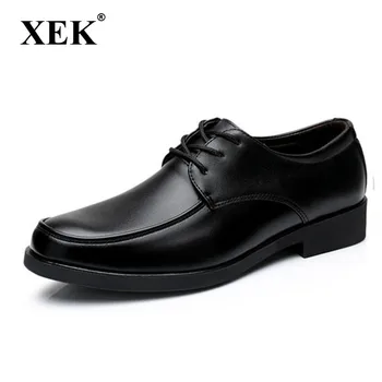 XEK/ 2018 wiosenna nowa męskie skórzane buty; obuwie w biznesowym stylu; oddychające męskie buty z okrągłym toe w stylu brytyjskim; ZLL182