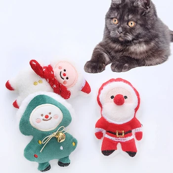 Zabawka Dla Kotów Kocimiętka Interaktywne, Pluszowe Zabawki Dla Zwierząt Domowych Mikołaj Kot Mięta Miękkie Zabawki Do Czyszczenia Zębów Dla Kota Kotek Produkt Dla Zwierząt Domowych