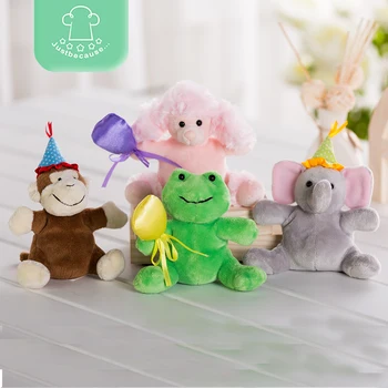 Zabawki dla dzieci Mini Zwierząt Miękkie Lalki Z Okazji Urodzin Prezenty Małpa Żaba Słoń, Pies, 12 cm