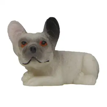 4szt Francuski Ozdoba figurka psa Figurka Model Pomnik Ozdoba